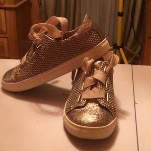 Blush Gold Tennis Shoes